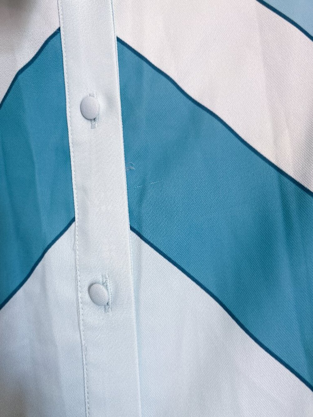 Ciebon Green & Blue Geometric Maxi Shirt Dress 🌊 | Belted Button Front (M) NWT - Picture 5 of 6
